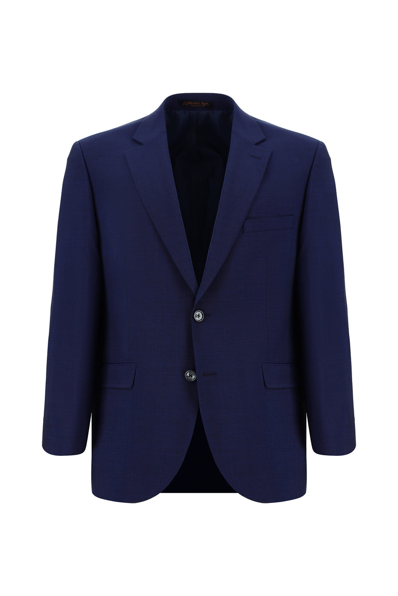 Açık Lacivert Slim Fit Dar Kesim Yünlü Klasik Takım Elbise