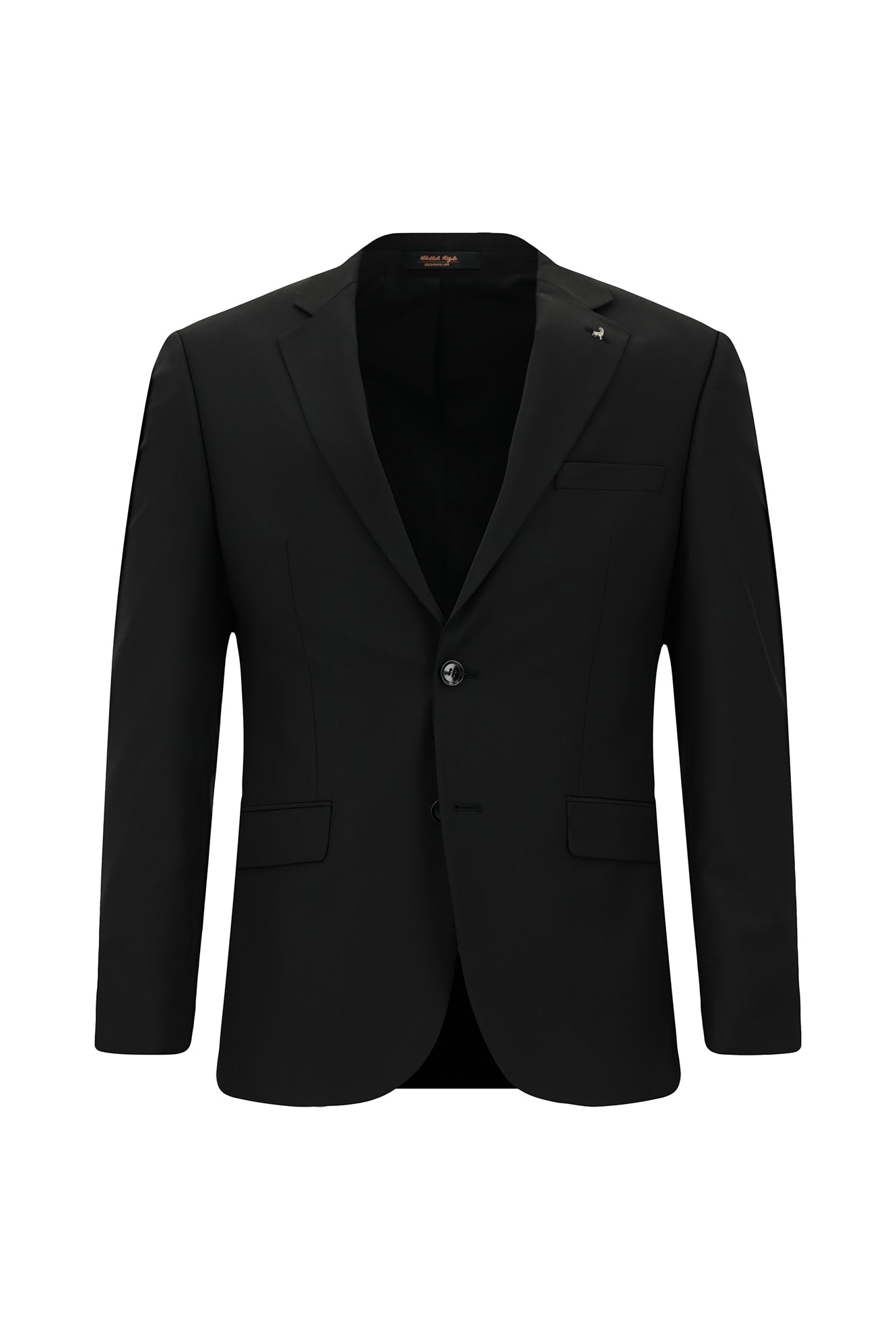 Siyah Slim Fit Dar Kesim Yünlü Klasik Takım Elbise