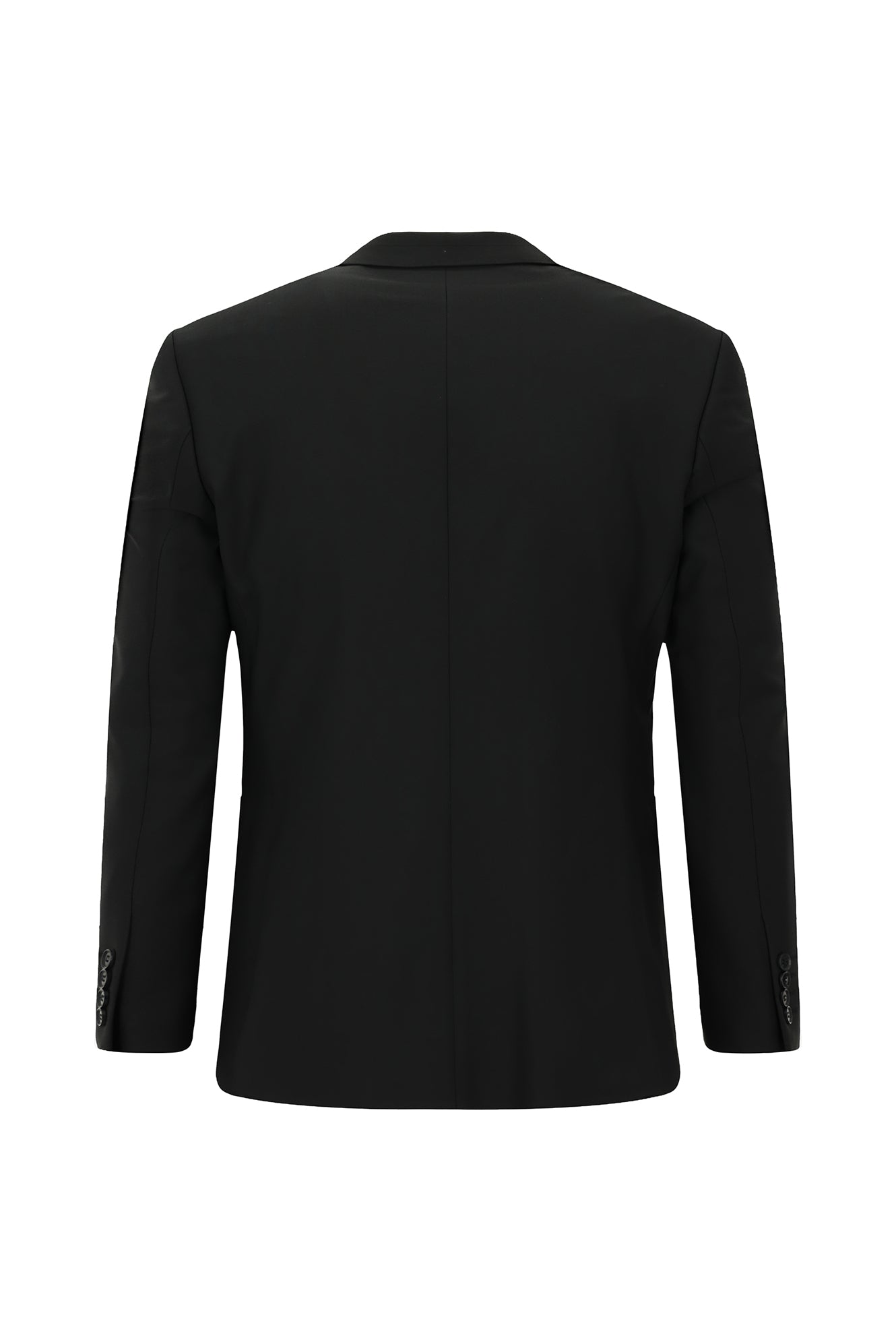 Siyah Slim Fit Dar Kesim Yünlü Klasik Takım Elbise