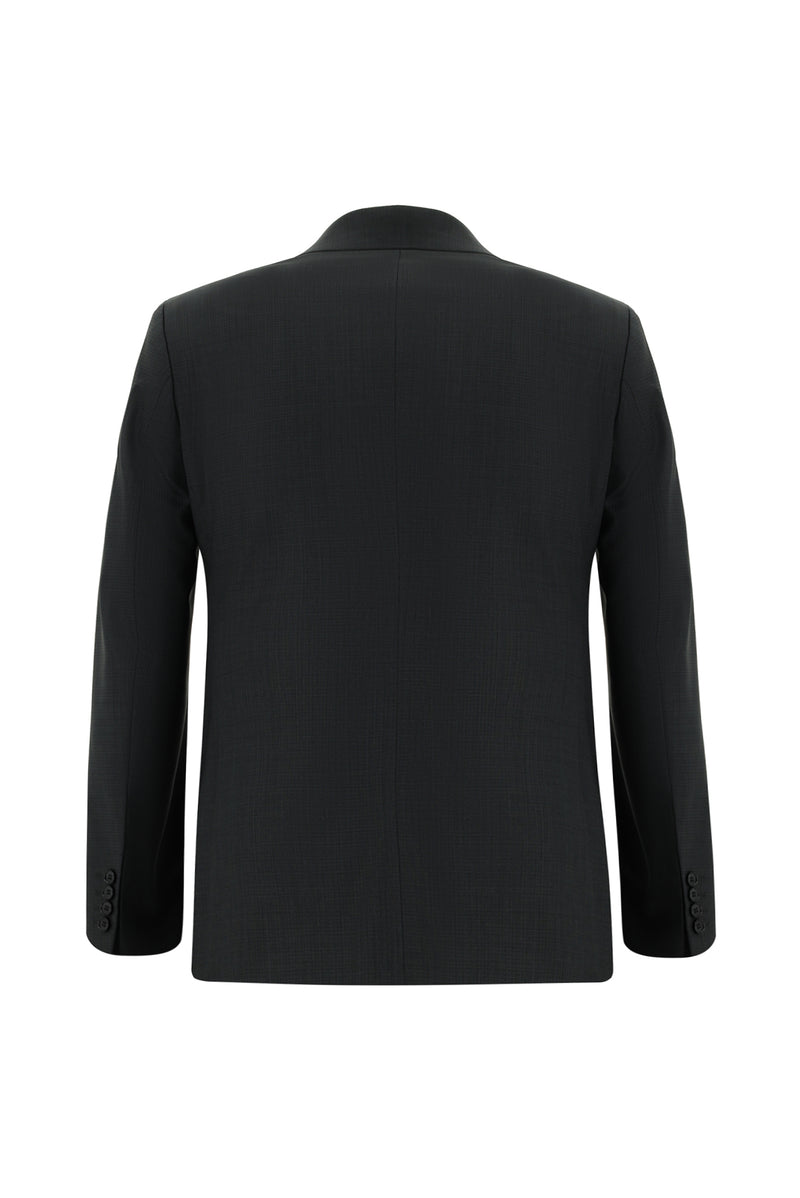 Orta Antrasit Super Slim Fit Ekstra Dar Kesim Yünlü Klasik Takım Elbise