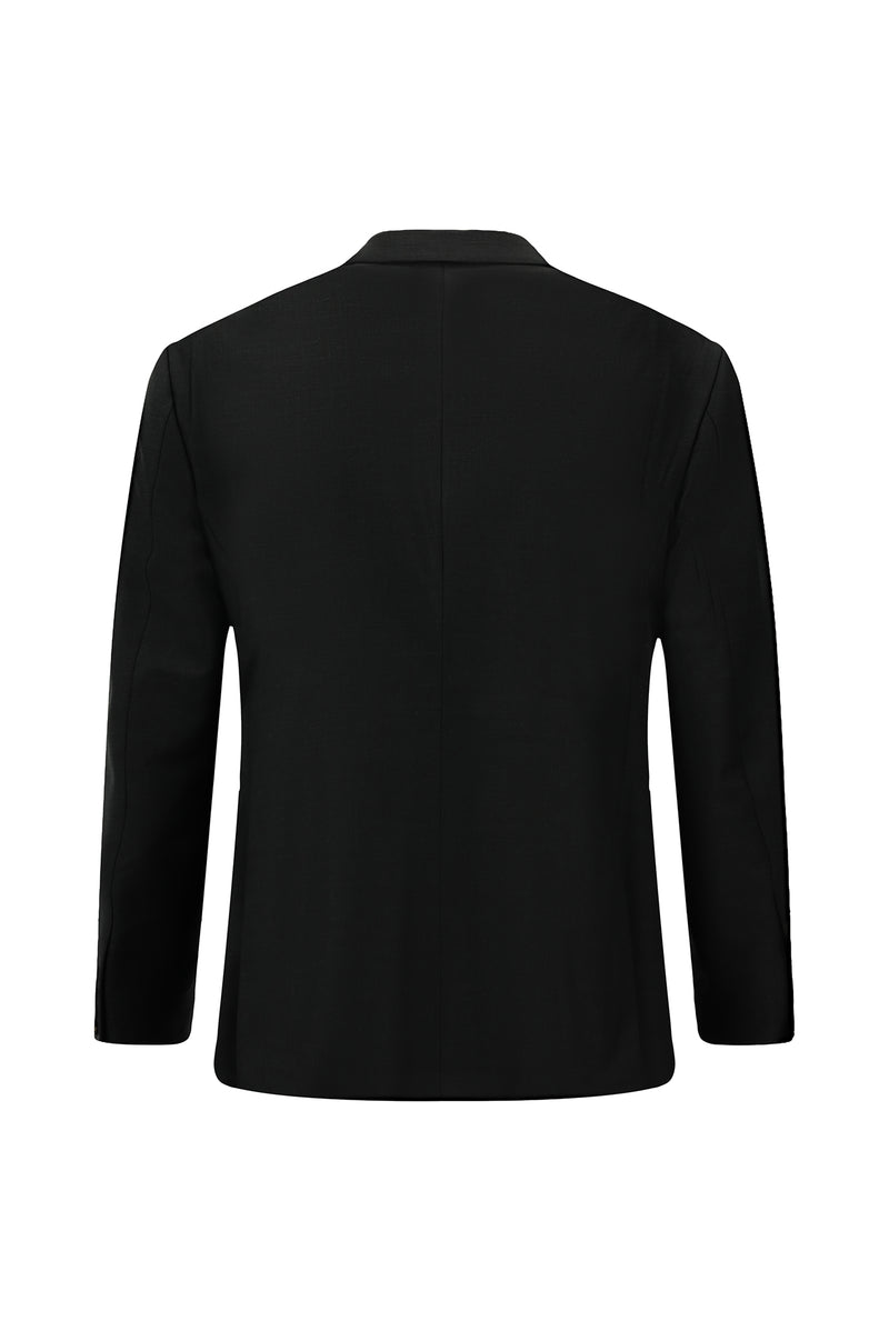 Koyu Antrasit Slim Fit Dar Kesim Yünlü Klasik Takım Elbise