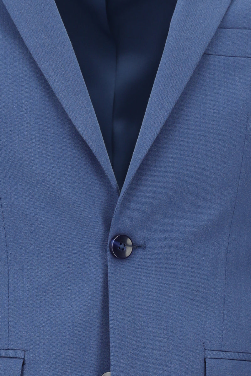 Koyu Mavi  Super Slim Fit Ekstra Dar Kesim Lyocell Karışımlı Klasik Takım Elbise