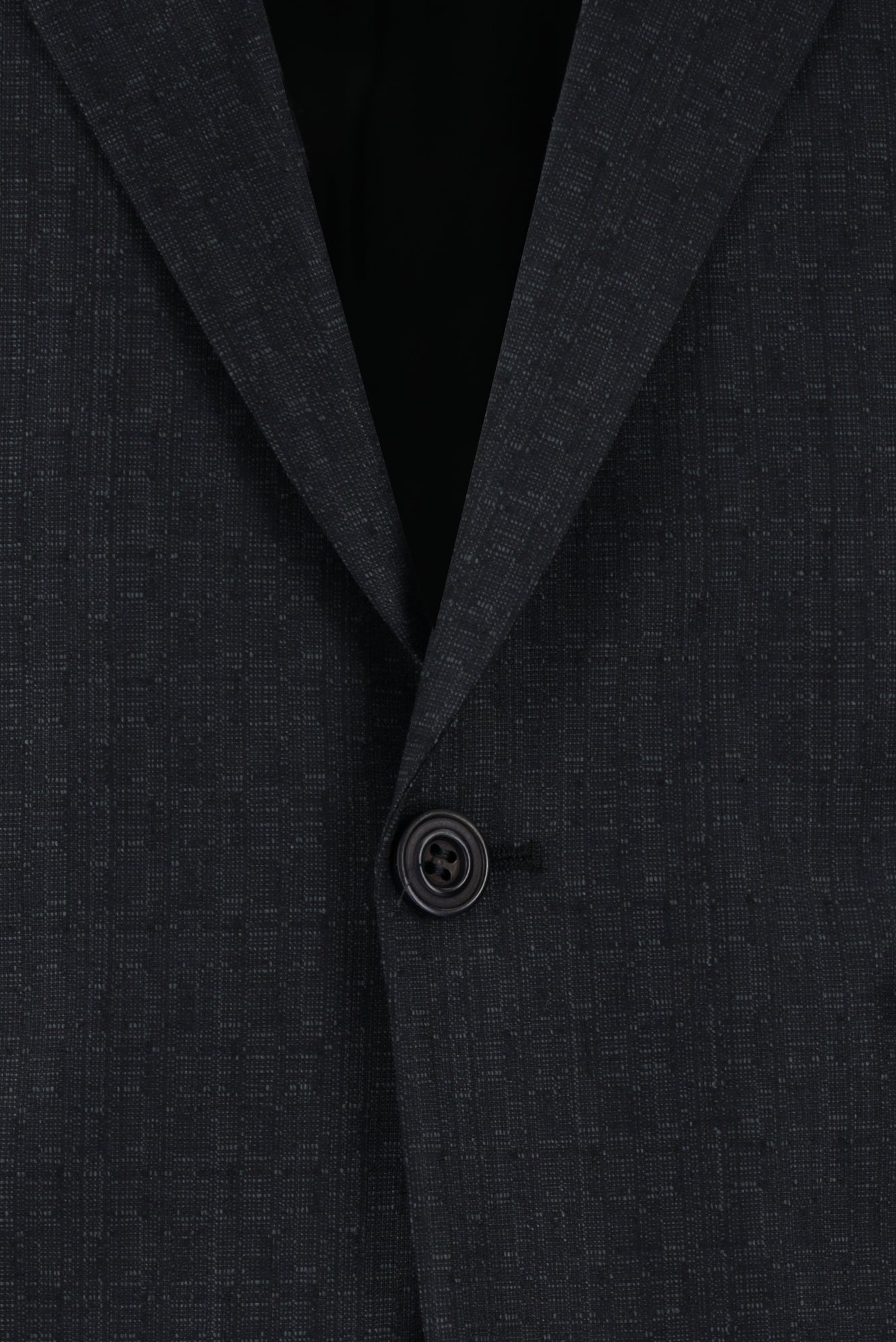 Koyu Antrasit Slim Fit Dar Kesim Yünlü Klasik Desenli Takım Elbise