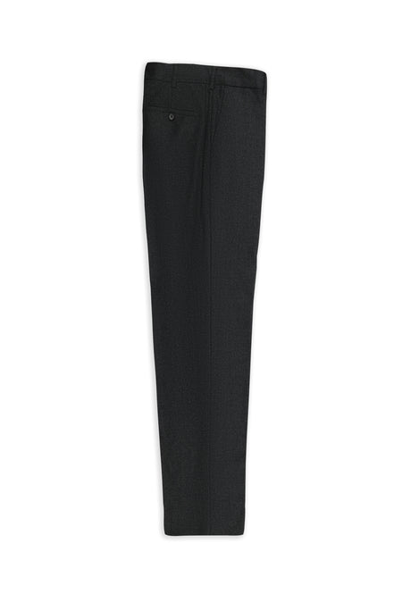 Orta Antrasit Slim Fit Dar Kesim Yünlü Kaşmirli Flanel Klasik Kumaş Pantolon