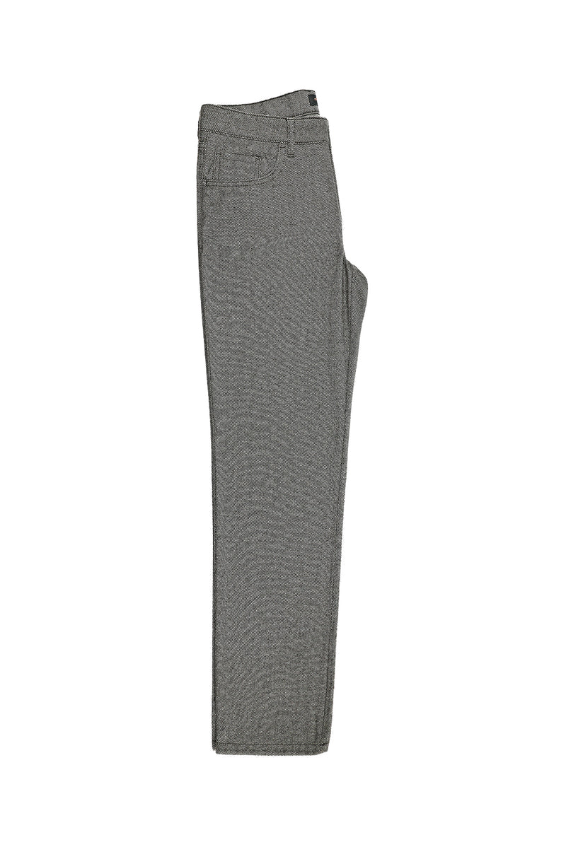 Koyu Kahve Slim Fit Dar Kesim Çizgili Yünlü Kumaş Pantolon