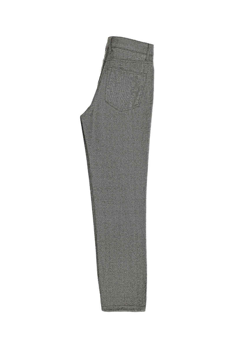 Koyu Kahve Slim Fit Dar Kesim Çizgili Yünlü Kumaş Pantolon