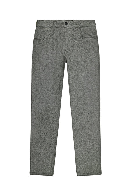 Orta Haki Slim Fit Dar Kesim Çizgili Yünlü Kumaş Pantolon
