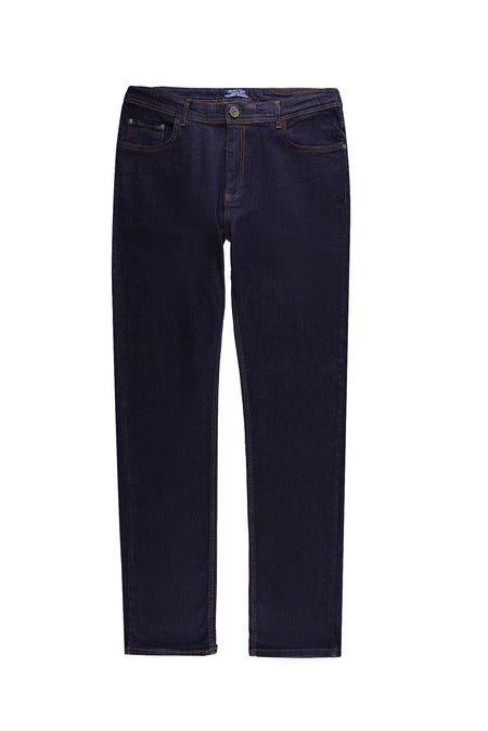 Koyu Lacivert Regular Fit Likralı Denim Pantolon