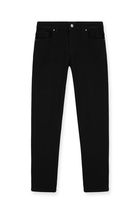 Siyah Slim Fit Dar Kesim Likralı Denim Pantolon