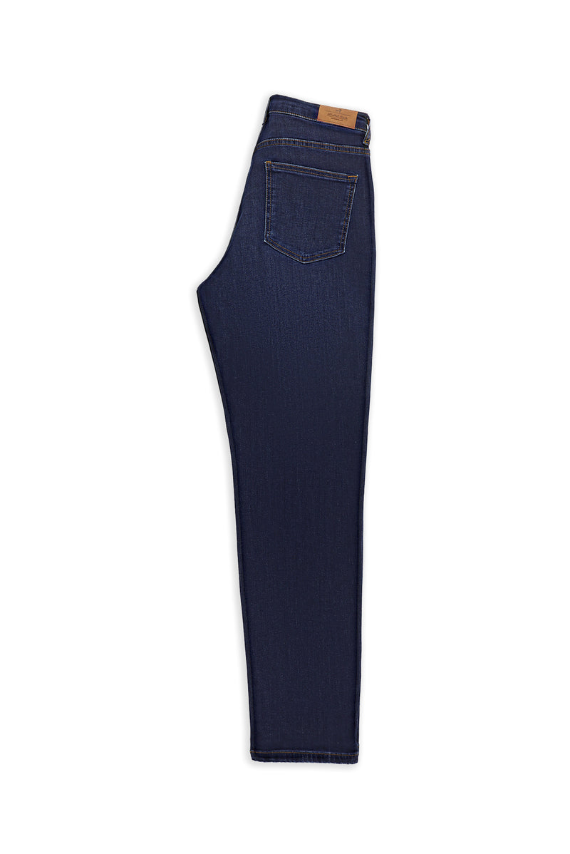 Koyu İndigo Regular Fit Likralı Denim Pantolon