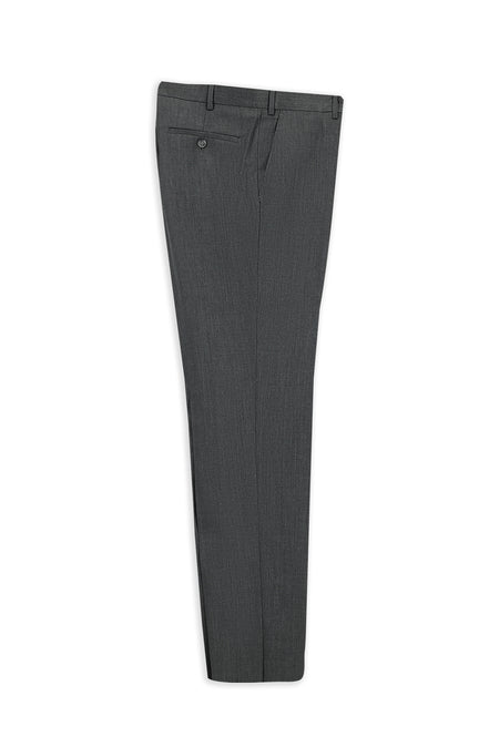 Açık Antrasit Regular Fit Yünlü Düz Klasik Pantolon