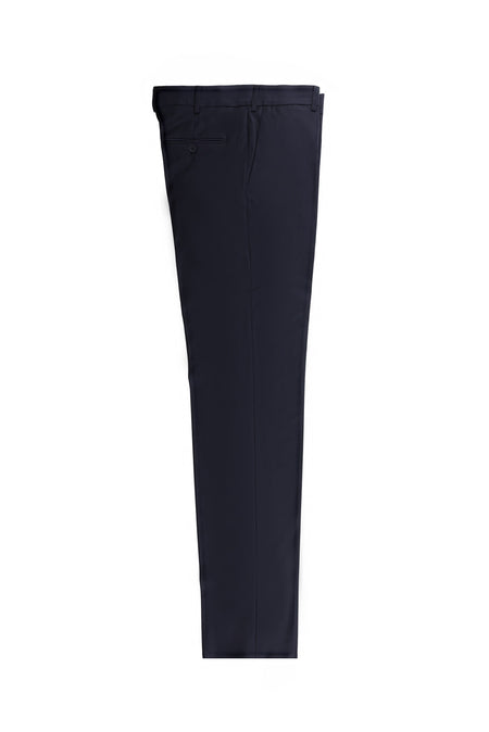 Siyah Lacivert Super Slim Fit Ekstra Dar Kesim Yünlü Klasik Kumaş Pantolon