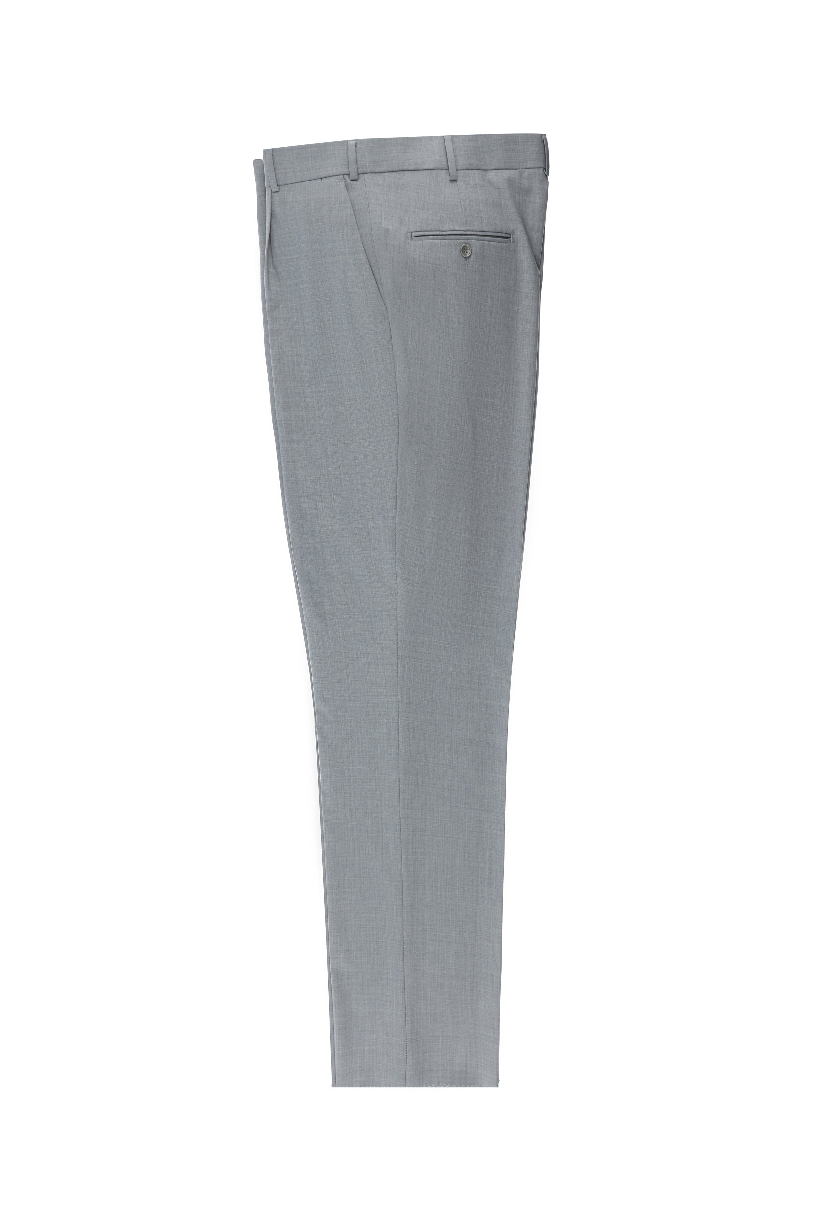 Orta Gri 4 Drop Relaxed Fit Rahat Kesim Yünlü Pileli Klasik Kuma? Pantolon-Abdullah Ki??l?