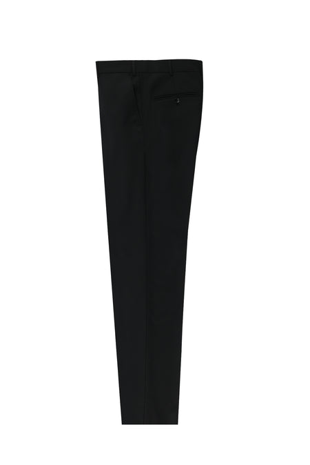 Siyah Regular Fit Yünlü Klasik Kumaş Pantolon
