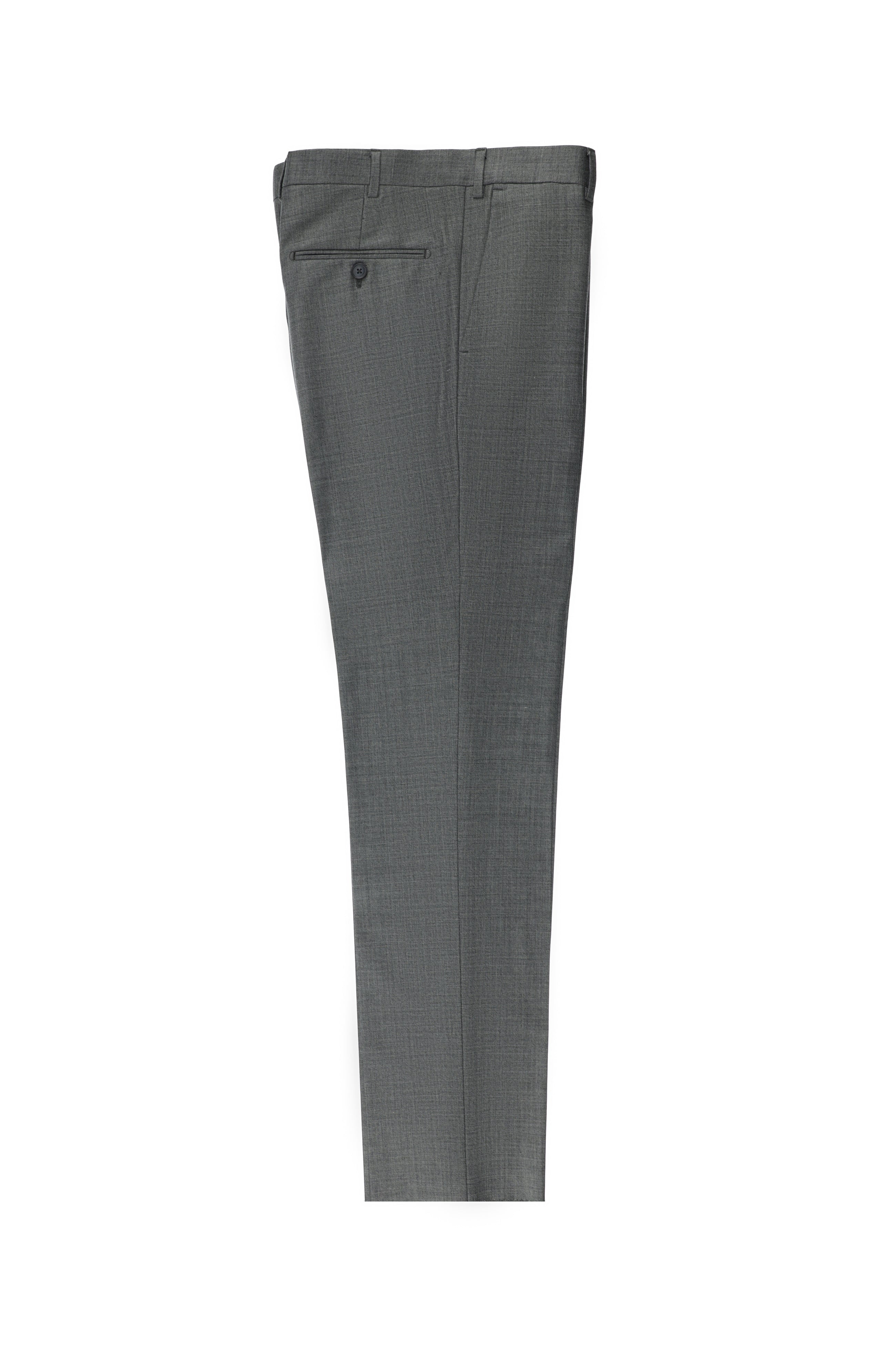 Açık Füme 7 Drop Slim Fit Dar Kesim Yünlü Klasik Kumaş Pantolon