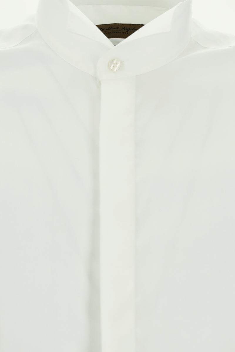 Beyaz Slim Fit Dar Kesim Non Iron Pamuk Ata Yaka Gömlek