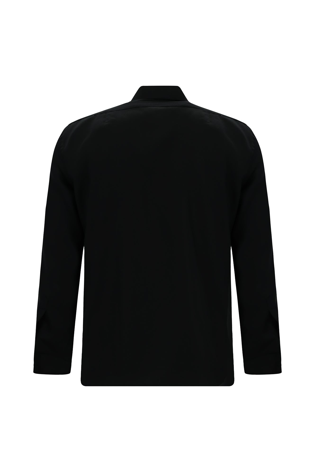 Siyah Uzun Kol Slim Fit Dar Kesim Pamuk Piliseli Gömlek