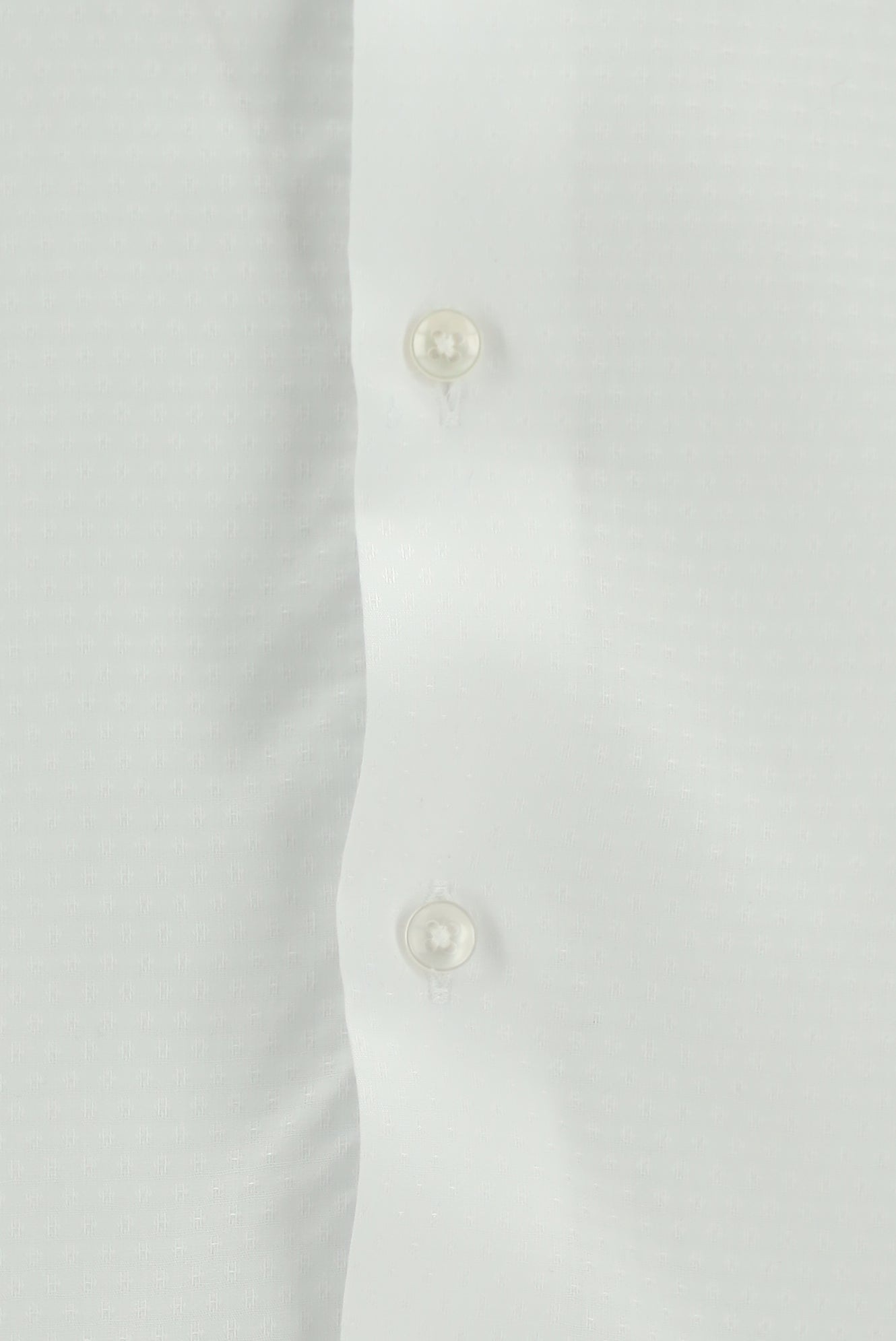 Beyaz Uzun Kol Klasik Desenli Pamuk Gömlek