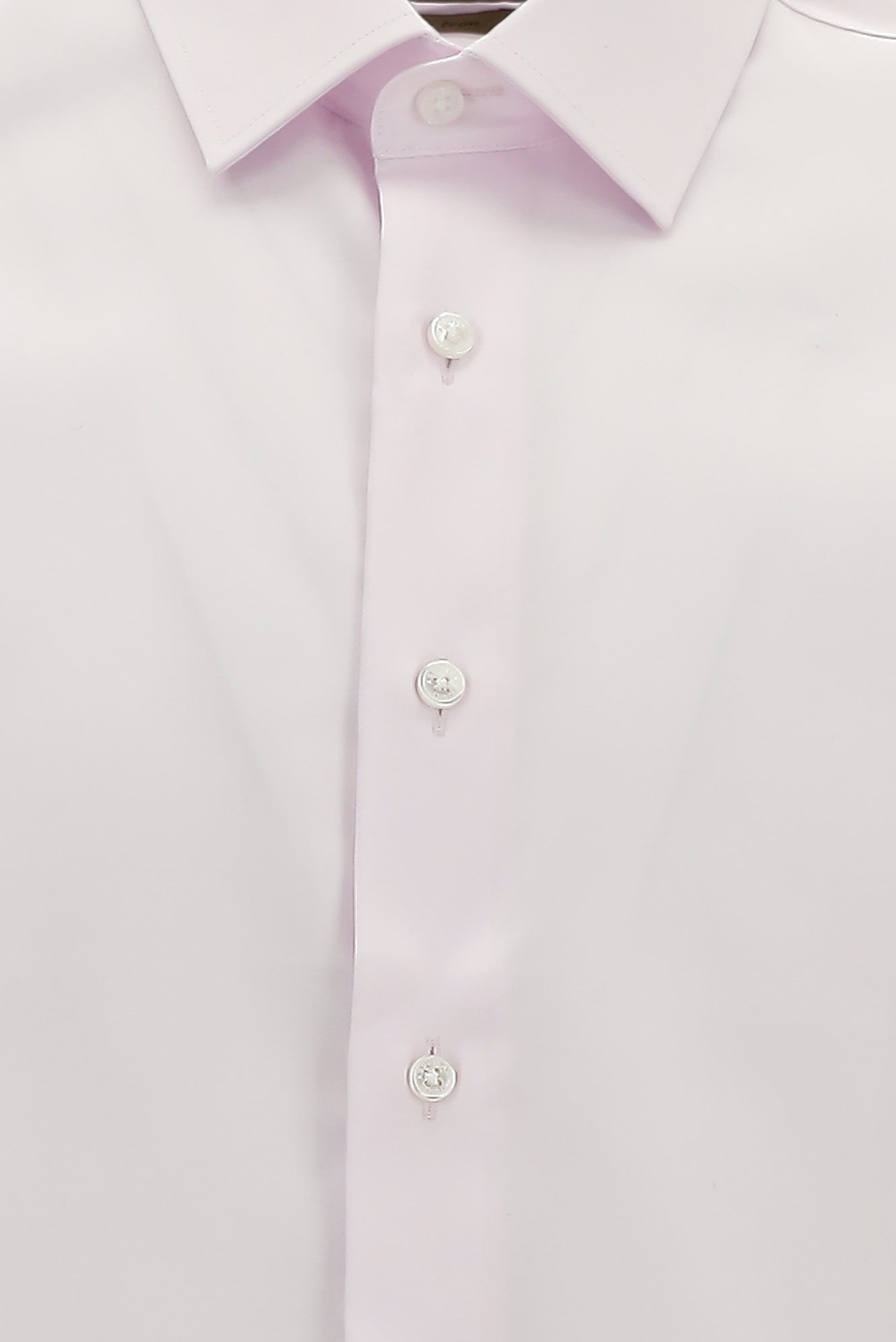 Toz Pembe Uzun Kol Slim Fit Dar Kesim Non Iron Klasik Saten Pamuk Gömlek