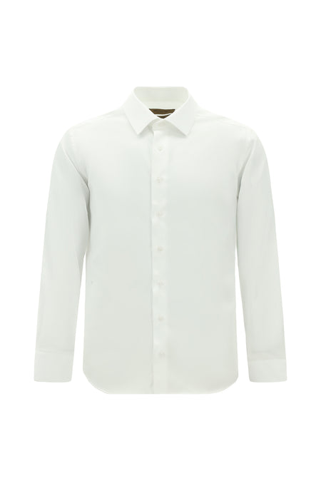 Beyaz Uzun Kol Slim Fit Dar Kesim Non Iron Klasik Pamuk Gömlek