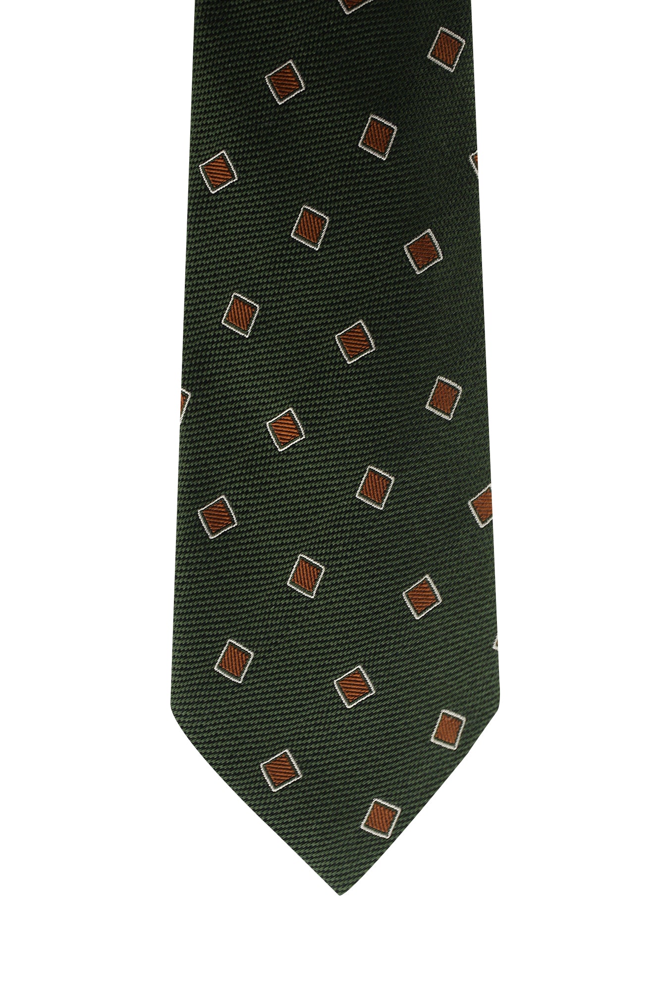 Koyu Yeşil İtalyan Desenli Kravat