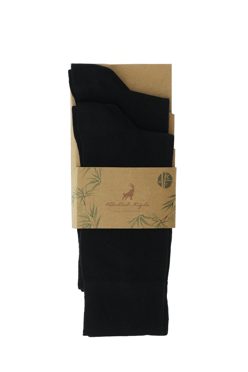 Siyah 2'li Bambu Karışımlı Çorap Seti