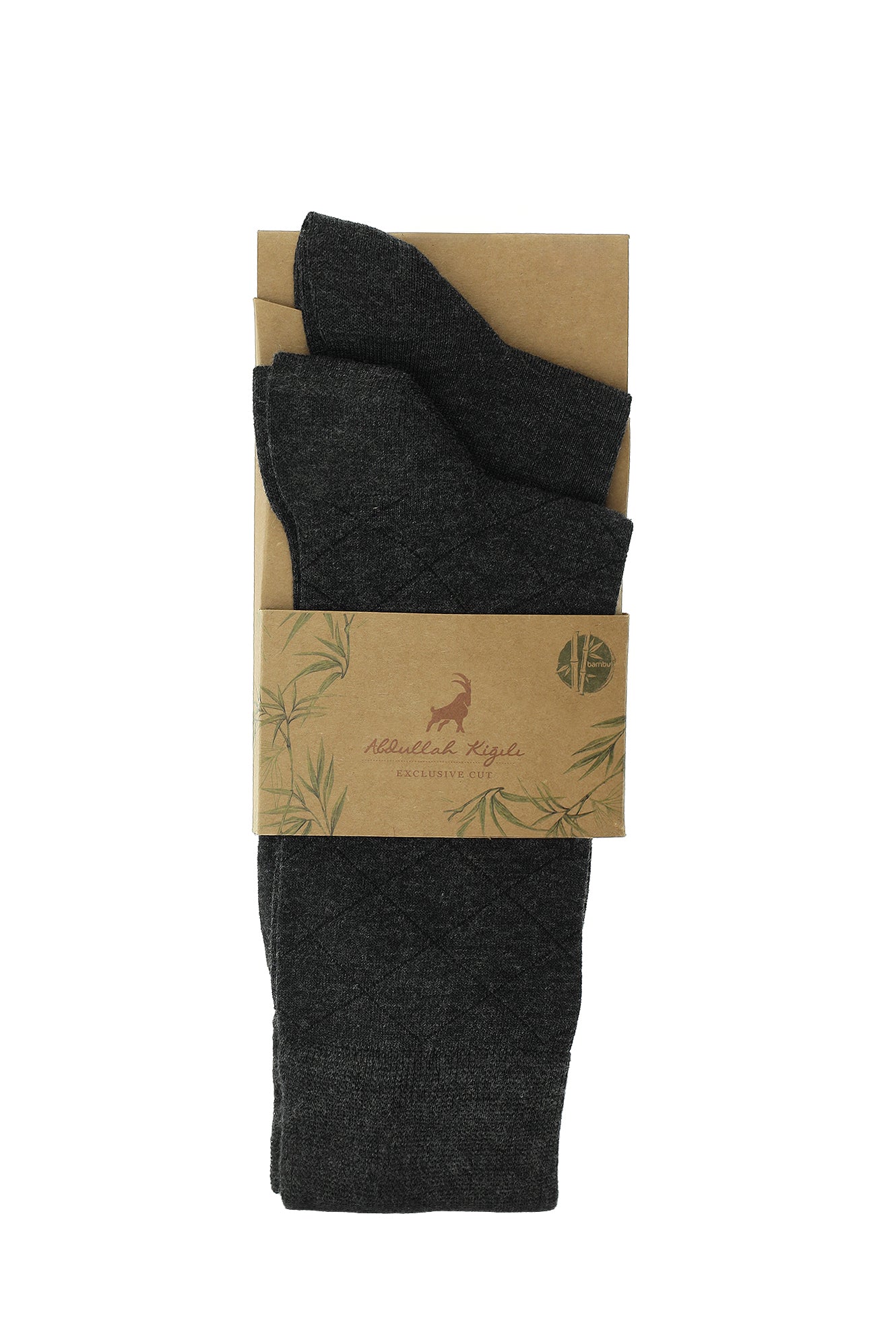 Açık Antrasit Melanj 2li Bambu Çorap