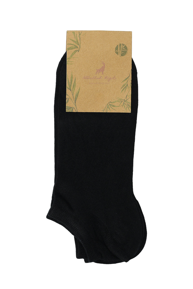 Siyah 2'li Bambu Karışımlı Spor Çorap Seti