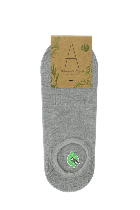 Açık Gri Melanj 2'li Bambu Karışımlı Loafer Çorap Seti