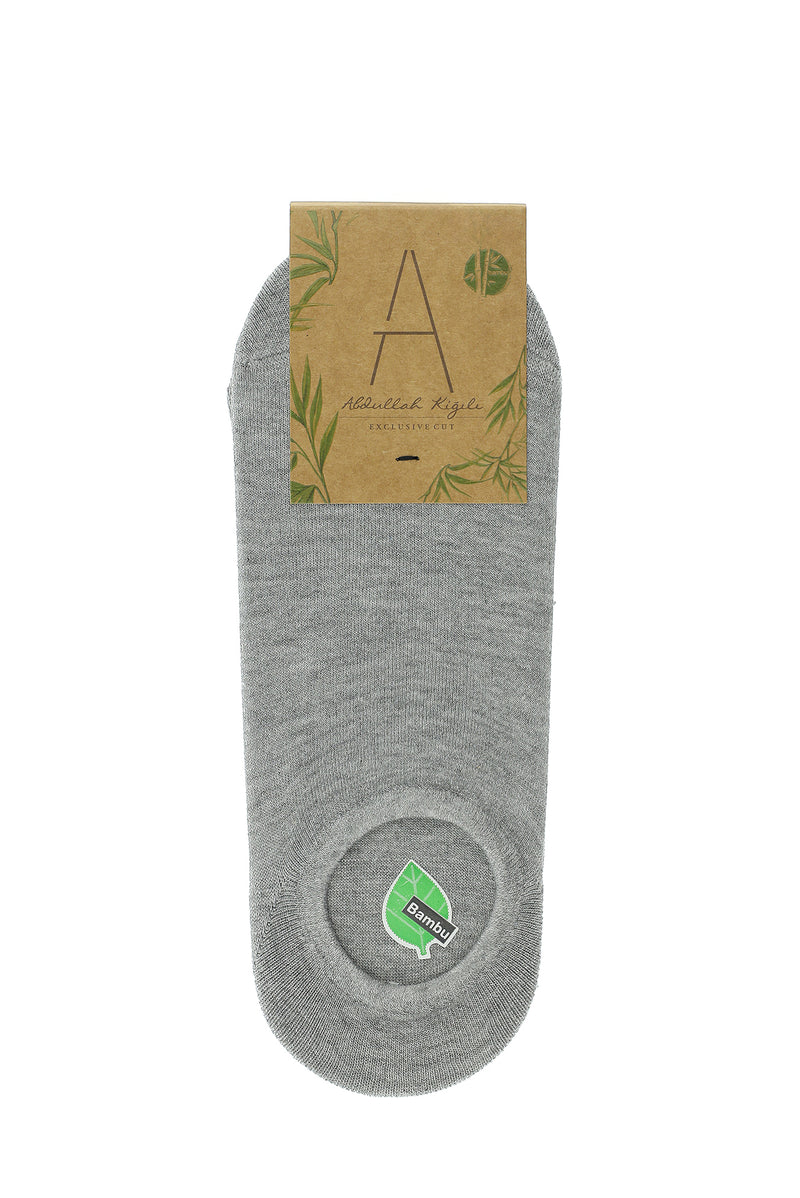 Açık Gri Melanj 2'li Bambu Karışımlı Loafer Çorap Seti