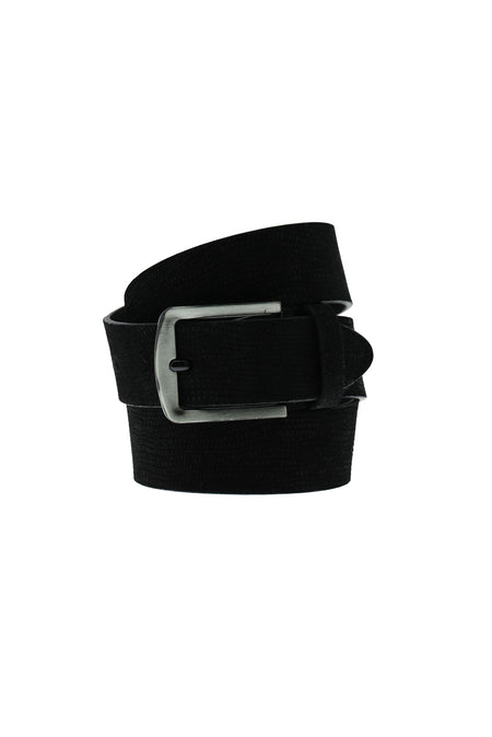 Siyah Desenli Spor Deri Kemer