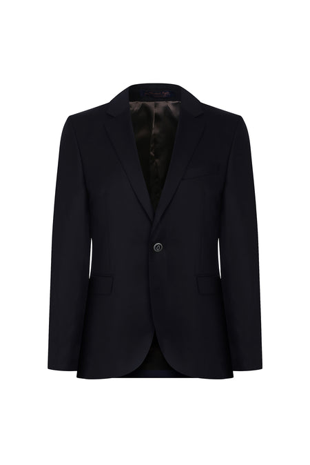Siyah Regular Fit Yünlü Klasik Blazer Ceket
