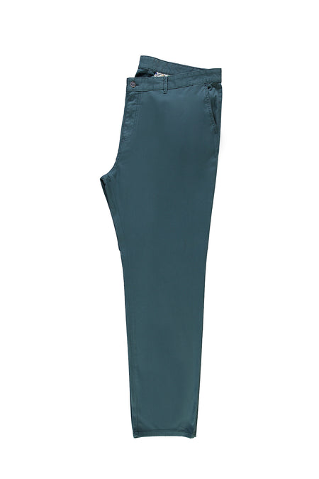 Orta Petrol Relax Fit Rahat Kesim Likralı Kanvas / Chino Pantolon