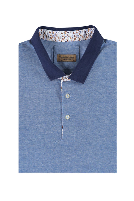 Koyu Mavi Büyük Beden Polo Yaka T-shirt