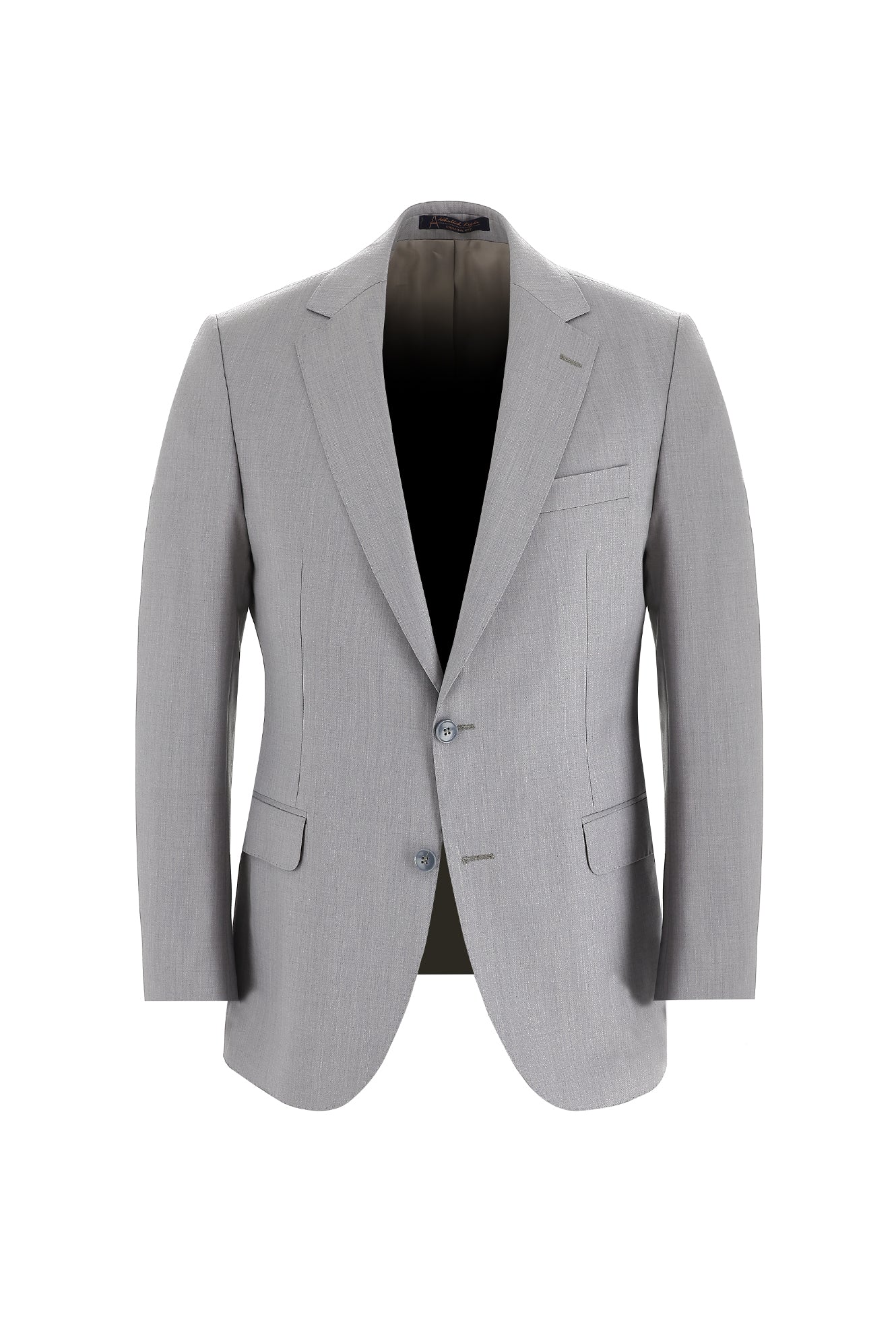 Açık Gri Regular Fit Yünlü Klasik Takım Elbise