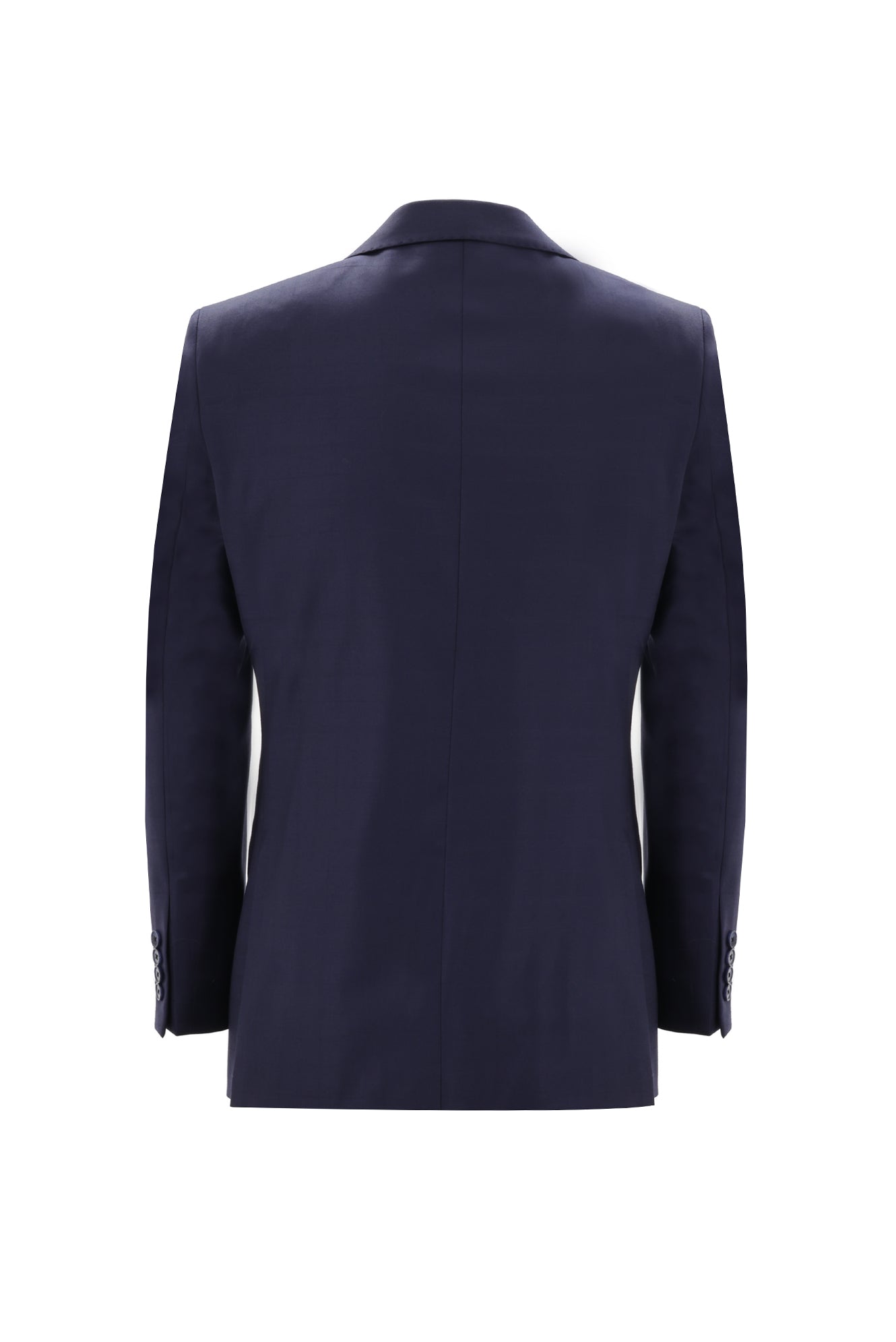 Orta Lacivert Relaxed Fit Rahat Kesim Yünlü Klasik Desenli Takım Elbise