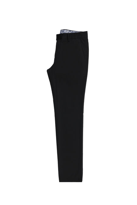 Siyah Regular Fit Likralı Kanvas / Chino Pantolon