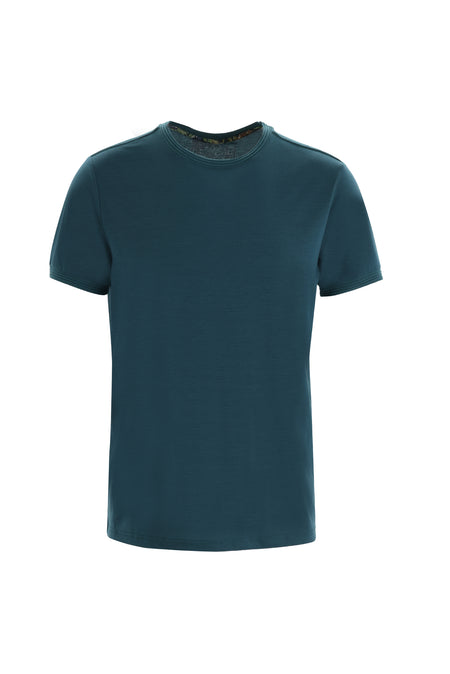 Zümrüt Yeşili Bisiklet Yaka Slim Fit Dar Kesim T-shirt