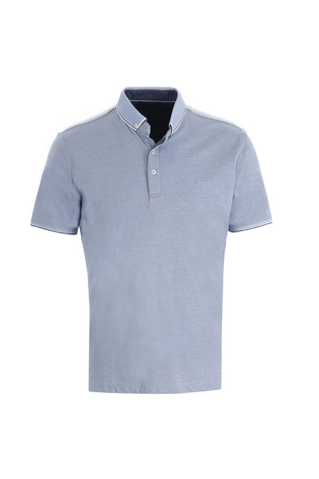 Açık Mavi Polo Yaka Regular Fit T-shirt