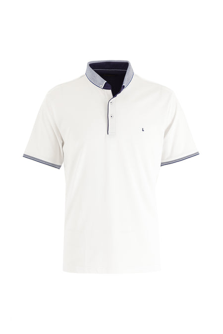 Beyaz Polo Yaka Regular Fit T-shirt
