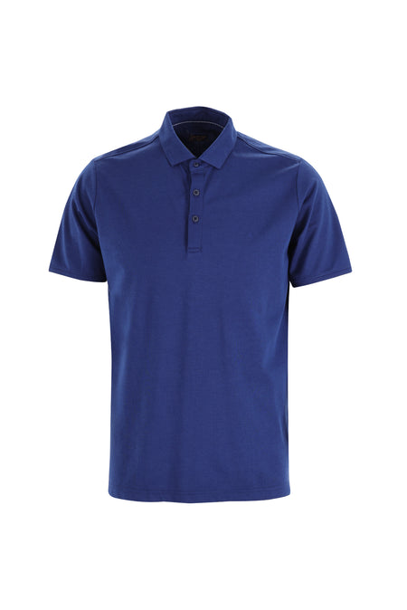 Saks Mavi Polo Yaka Regular Fit T-shirt