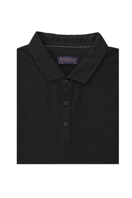 Siyah Büyük Beden Polo Yaka T-shirt