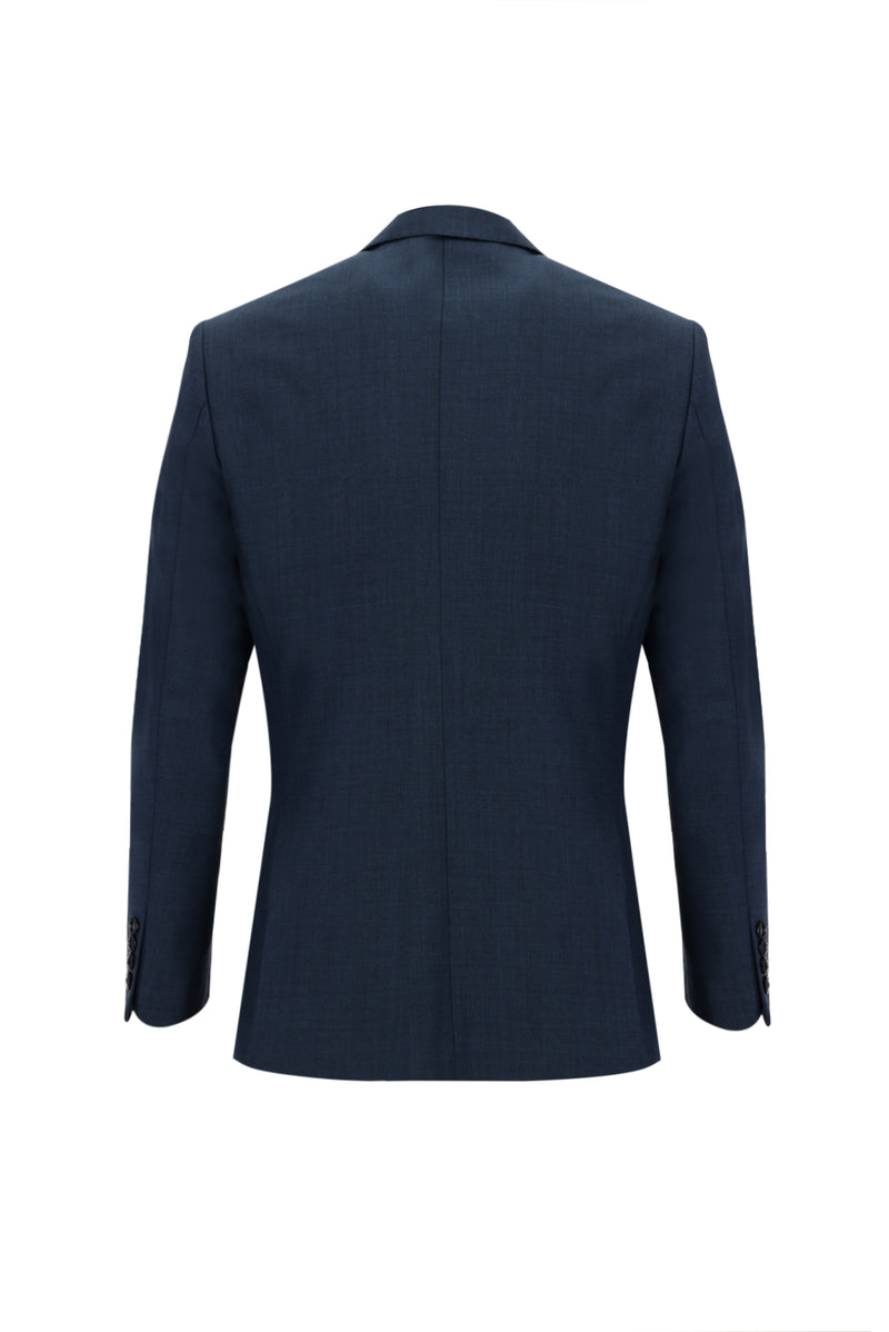 Petrol Yeşili Slim Fit Dar Kesim Yünlü Klasik Takım Elbise