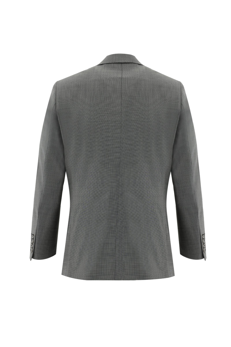 Açık Gri Slim Fit Dar Kesim Yünlü Klasik Takım Elbise