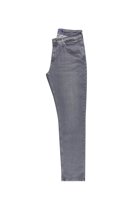 Orta Antrasit Regular Fit Likralı Denim Pantolon