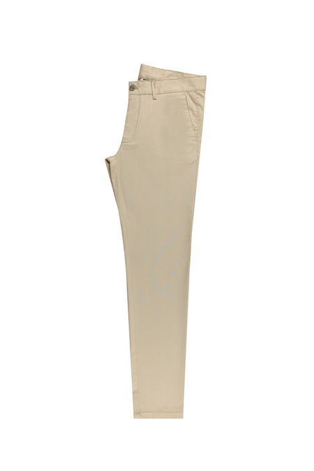 Orta Bej Regular Fit Likralı Kanvas / Chino Pantolon