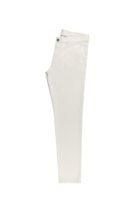 Krem Regular Fit Likralı Kanvas / Chino Pantolon