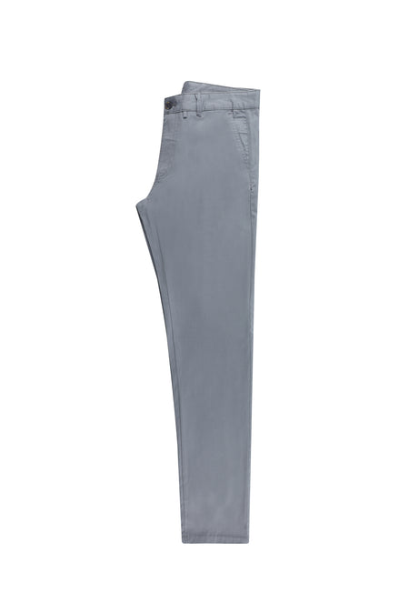 Orta Gri Slim Fit Dar Kesim Likralı Kanvas / Chino Pantolon