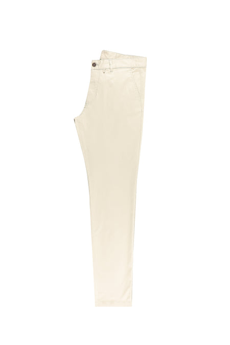 Açık Bej Slim Fit Dar Kesim Likralı Kanvas / Chino Pantolon
