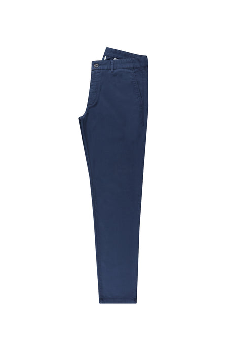Orta Lacivert Regular Fit Likralı Kanvas / Chino Pantolon